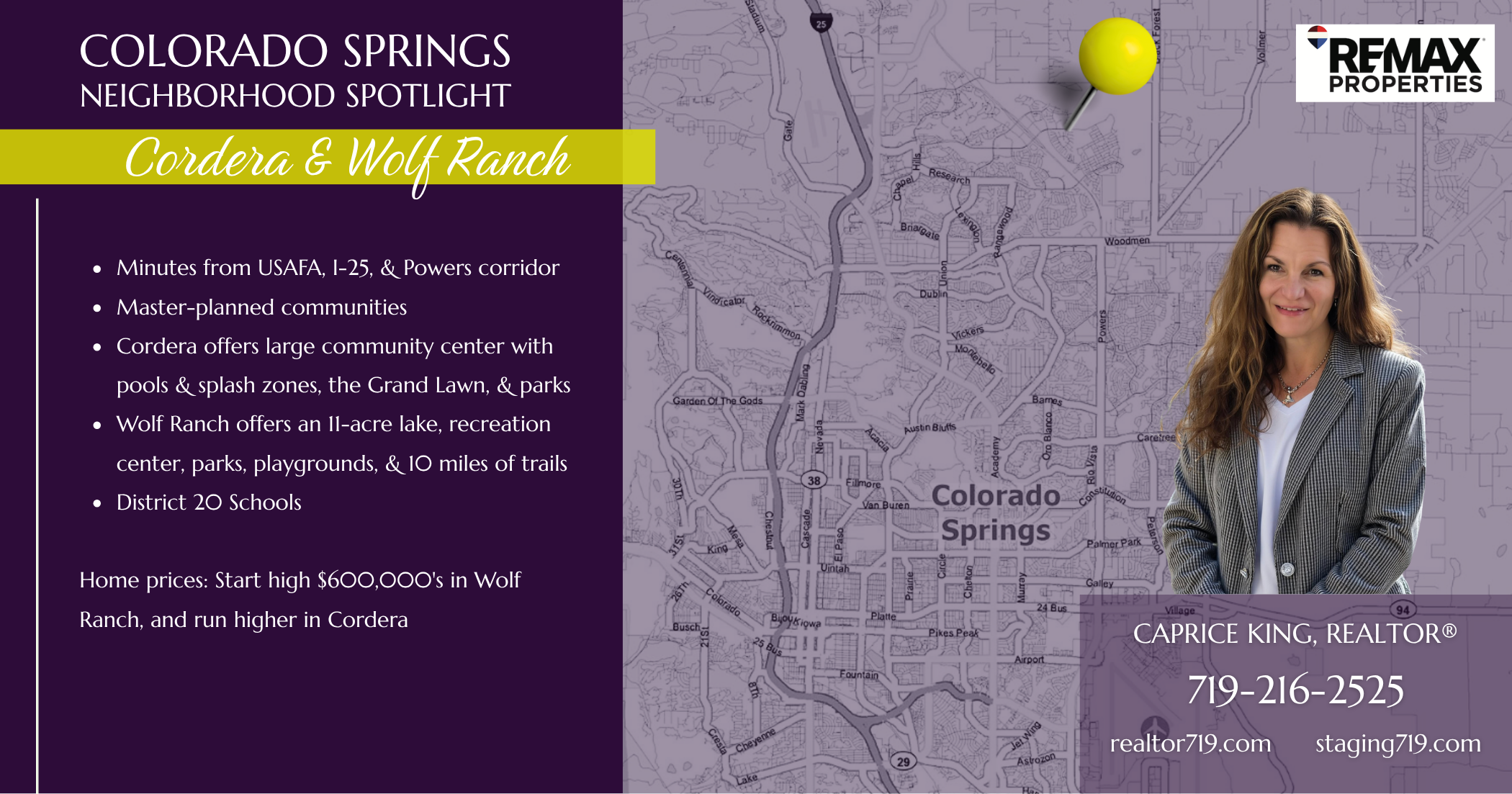 Caprice King Realtor Neighborhood Spotlight of Cordera & Wolf Ranch